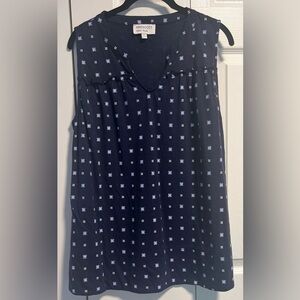 Women's Prescott New York Floral Sleevless V Neck Blouse